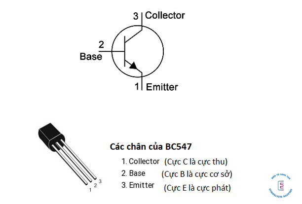 Transistor NPN BC547 trong mạch đa hài