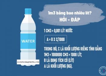 1m3 bằng bao nhiêu lít?