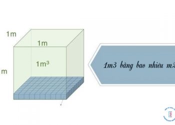 1m3 bằng bao nhiêu m2?