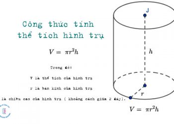 Công thức tính thể tích hình trụ