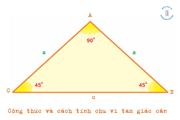 Công thức và cách tính chu vi tam giác cân