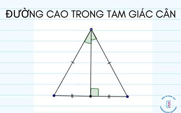 Đường cao trong tam giác cân là gì? Công thức tính và các bài tập áp ...