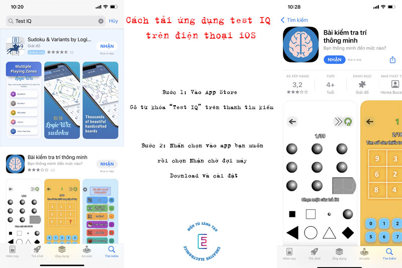 Cách tải ứng dụng test IQ trên điện thoại iOS