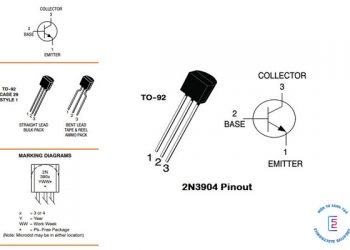 Sơ đồ chân của transistor 2N3904