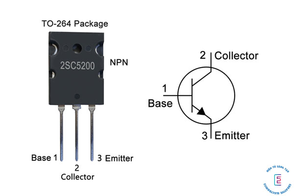 Sơ đồ chân của transistor 2SC5200