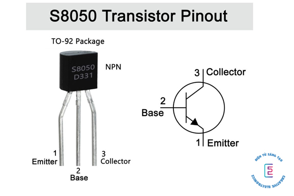 Sơ đồ chân của transistor S8050